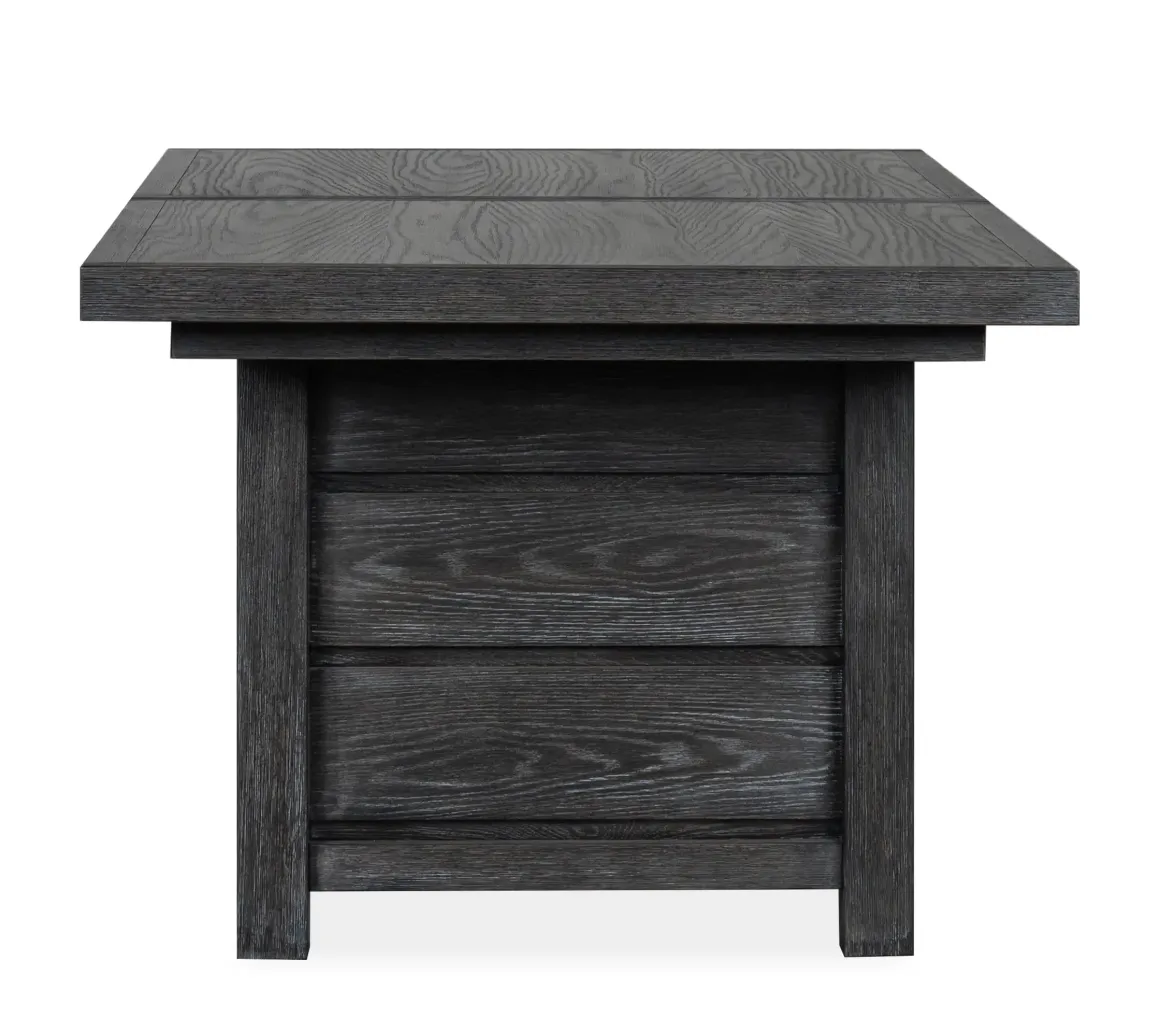 Aspen Valley Trestle Dining Table, 4 Chairs & 2 Upholstered Chairs In Ravenwood Black