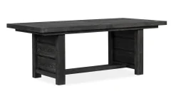 Aspen Valley Trestle Dining Table & 4 Chairs In Ravenwood Black