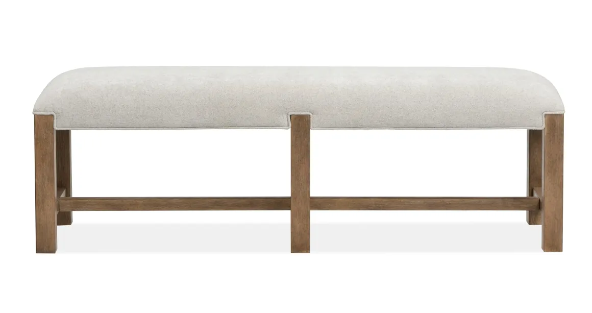 Aspen Valley Trestle Dining Table, 4 Chairs & Bench In Sierra Brown