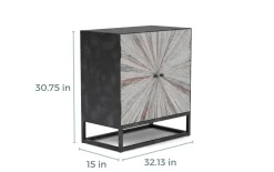 Astral 3 Door Accent Cabinet In Gray