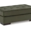 Austen Oversized Ottoman In Olive