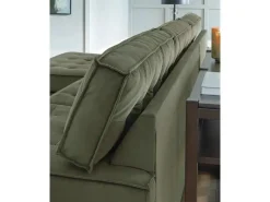 Austen Sofa Chaise Sectional In Olive, Left Facing