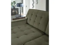 Austen Sofa Chaise Sectional In Olive, Left Facing
