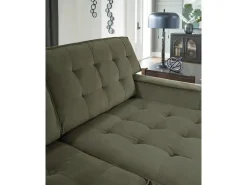 Austen Sofa Chaise Sectional In Olive, Left Facing