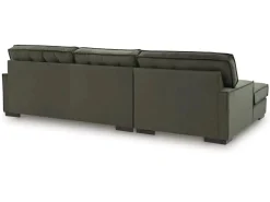 Austen Sofa Chaise Sectional In Olive, Left Facing
