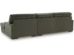 Austen Sofa Chaise Sectional In Olive, Left Facing