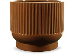 Avalyah Short Indoor/Outdoor Planter Vase In Burnt Umber