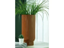 Avalyah Short Indoor/Outdoor Planter Vase In Burnt Umber