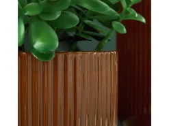 Avalyah Short Indoor/Outdoor Planter Vase In Burnt Umber
