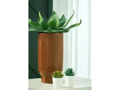 Avalyah Short Indoor/Outdoor Planter Vase In Burnt Umber