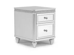 Avril Chairside Table In Silver