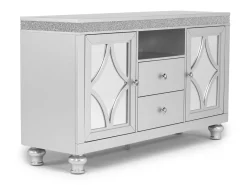 Avril Media Console In Silver, 70 Inch