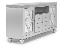 Avril Media Console In Silver, 70 Inch
