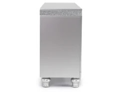 Avril Media Console In Silver, 70 Inch