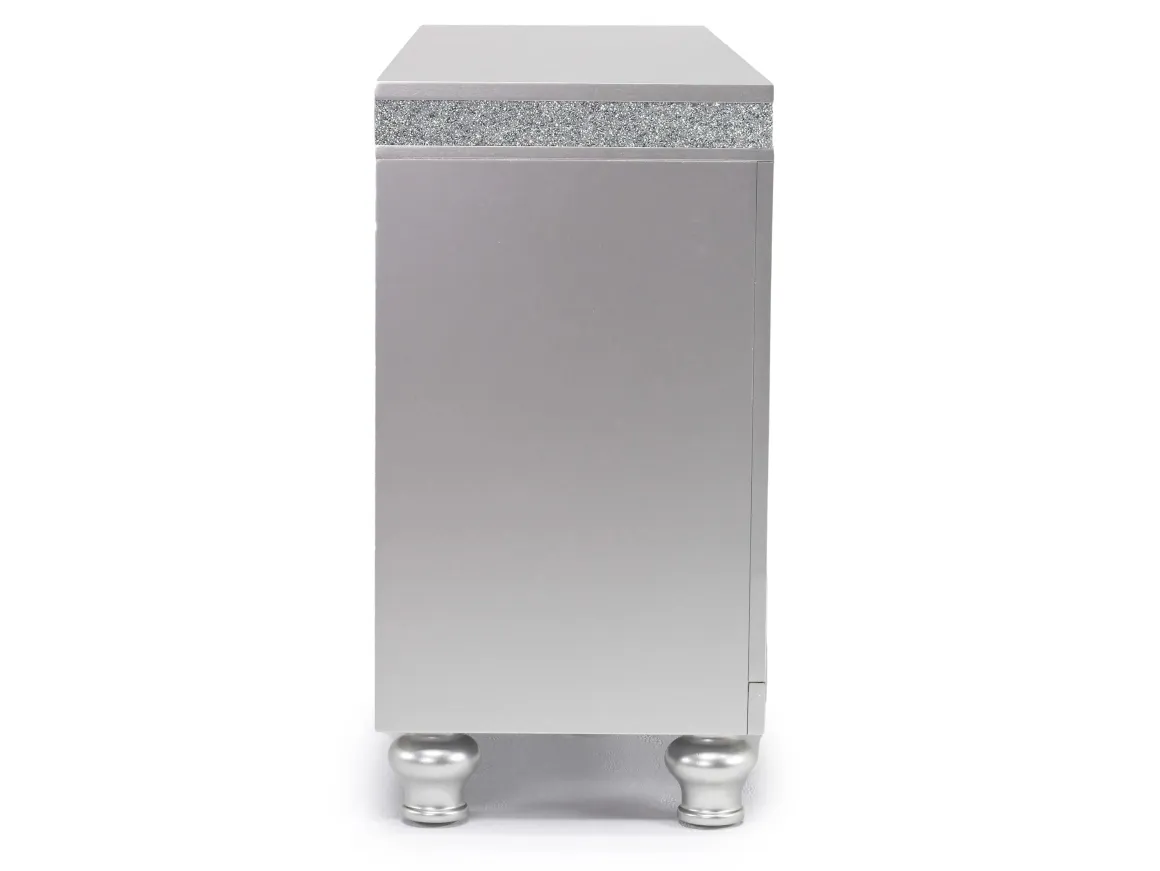 Avril Media Console In Silver, 70 Inch