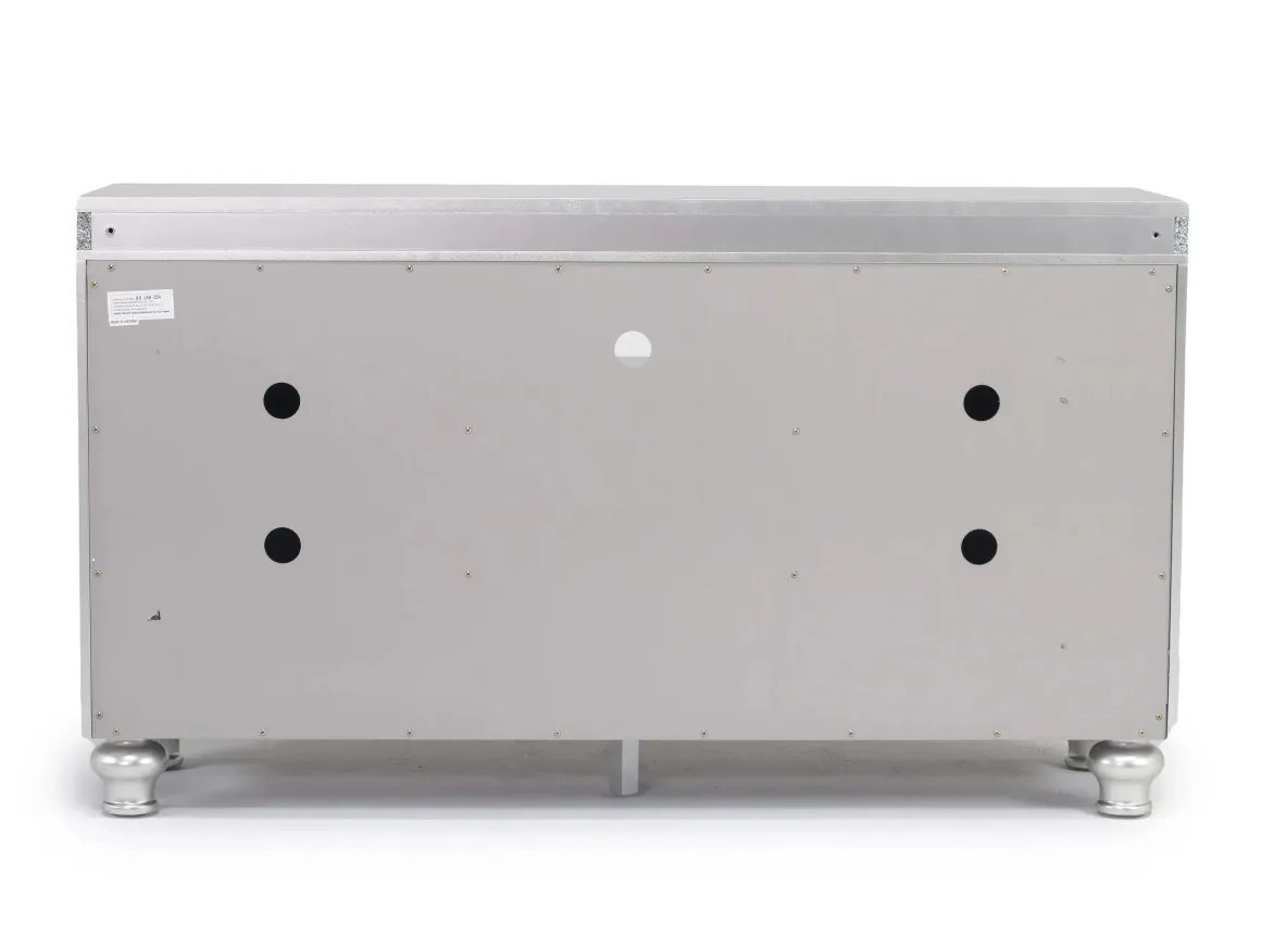 Avril Media Console In Silver, 70 Inch