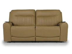 Banks 3 Power Sofa & Loveseat In Chesapeake Charcoal Leather