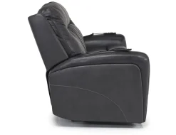 Banks 3 Power Sofa In Chesapeake Charcoal Leather