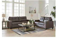 Barlin Mills Sofa & Loveseat In Carbon
