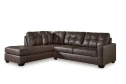 Barlin Mills Sofa Tux Chaise Sectional In Umber, Left Facing
