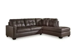 Barlin Mills Sofa Tux Chaise Sectional In Umber, Left Facing