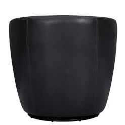 Barolo Leather Swivel Club Chair In Caramel