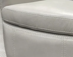 Barolo Leather Swivel Club Chair In Caramel