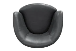 Barolo Leather Swivel Club Chair In Caramel