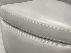 Barolo Leather Swivel Club Chair In Caramel