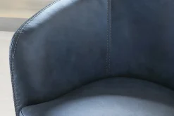 Barolo Leather Swivel Club Chair In Caramel