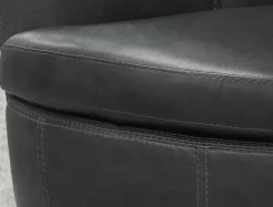 Barolo Leather Swivel Club Chair In Caramel