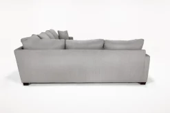 Barrett Tux Sofa Chaise Sectional In Fisk Smoke, Right Facing