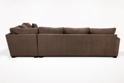 Barrett Tux Sofa Chaise Sectional In Fisk Smoke, Right Facing
