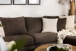 Barrett Tux Sofa Chaise Sectional In Fisk Smoke, Right Facing
