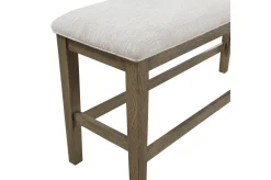 Barry Counter Height Dining Table, 4 Stools & Bench In Light Brown