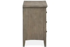 Bay Creek 3 Drawer Nightstand In Light Gray