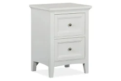 Bay Creek 3 Drawer Nightstand In Light Gray