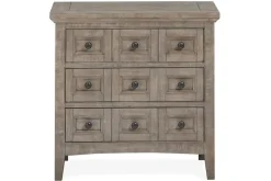 Bay Creek 3 Drawer Nightstand In Light Gray