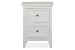 Bay Creek 3 Drawer Nightstand In Light Gray
