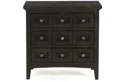 Bay Creek 3 Drawer Nightstand In Light Gray