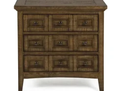 Bay Creek 3 Drawer Nightstand In Light Gray