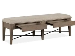 Bay Creek Bench W/ Storage In Light Gray