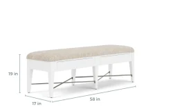 Bay Creek Bench W/ Storage In Light Gray
