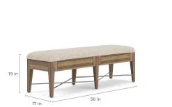Bay Creek Bench W/ Storage In Light Gray