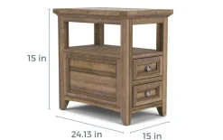 Bay Creek Chairside Table In Graphite