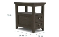 Bay Creek Chairside Table In Graphite