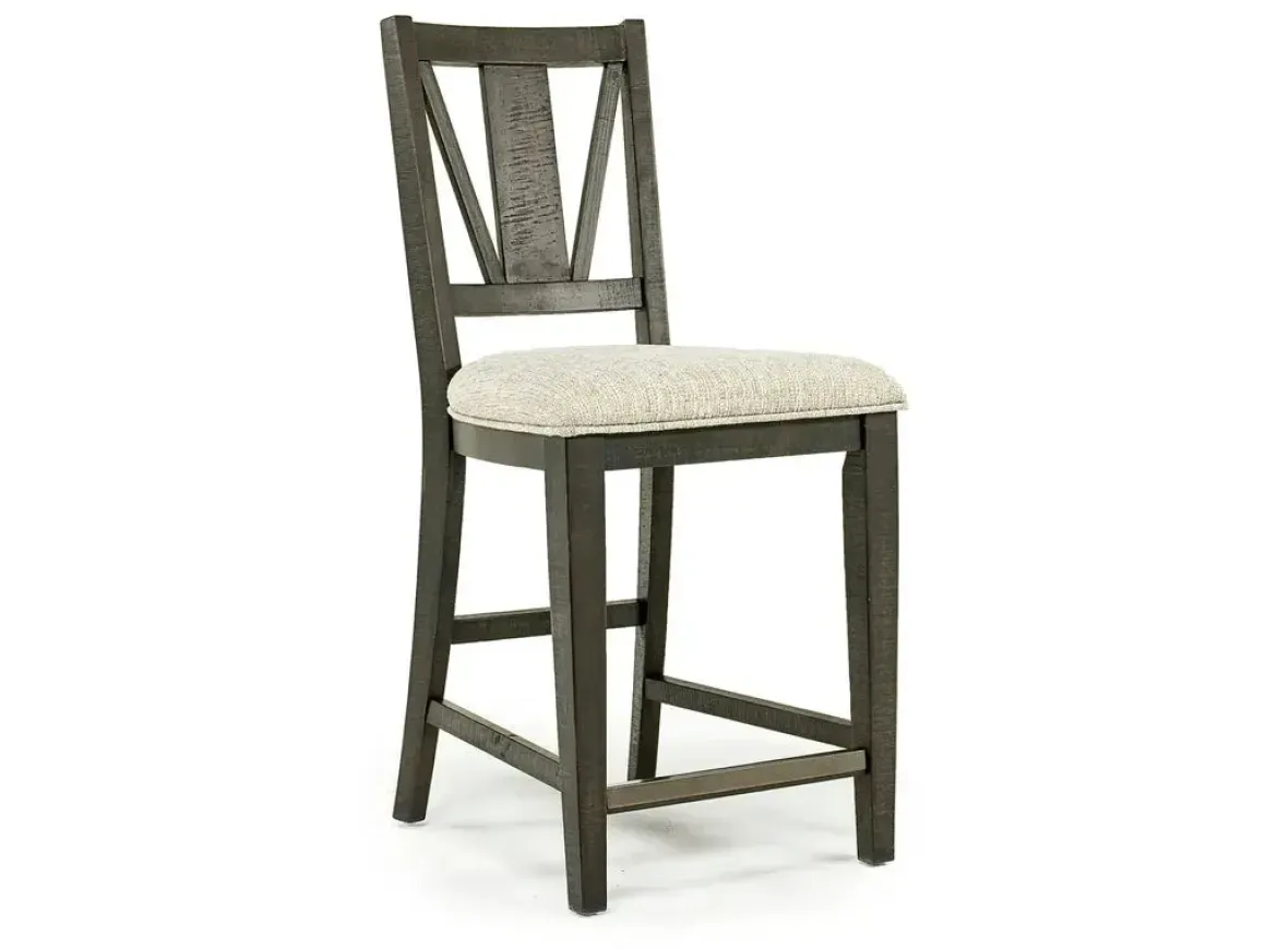 Bay Creek Counter Height Stool In Graphite, V-Back