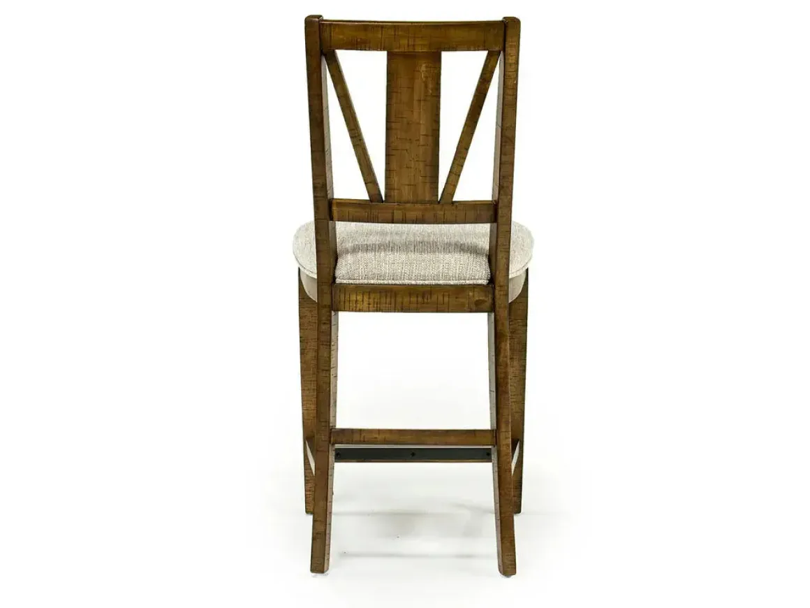 Bay Creek Counter Height Stool In Graphite, V-Back