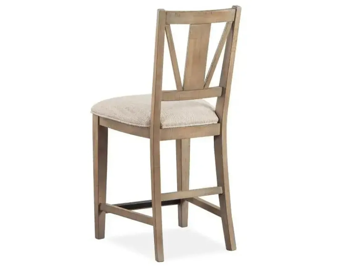 Bay Creek Counter Height Stool In Graphite, V-Back