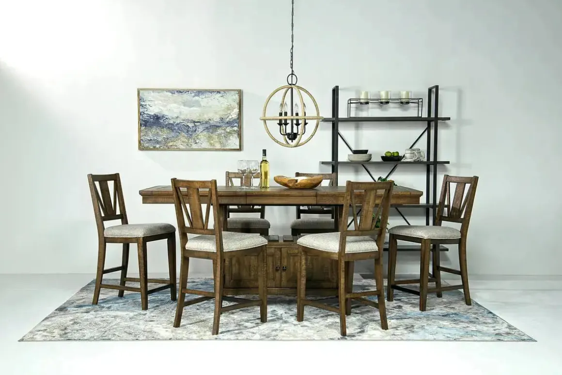 Bay Creek Counter Height Stool In Graphite, V-Back